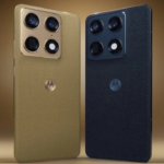 Novo Motorola Signature 2026 com acabamento texturizado e módulo de quatro câmeras na traseira