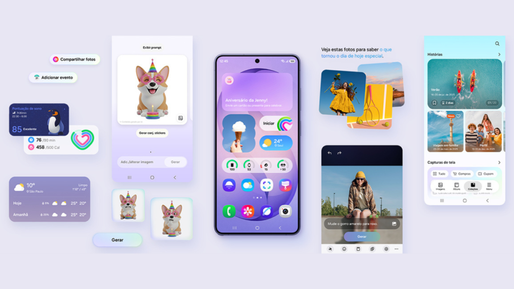 Interface One UI do Galaxy S26 Ultra com recursos inteligentes e personalização